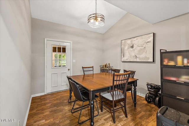 1837 Presswood Rd Unit 1837, Johnson City, TN 37604 - dining area featuring baseboards, wood finished floors, and lofted ceiling