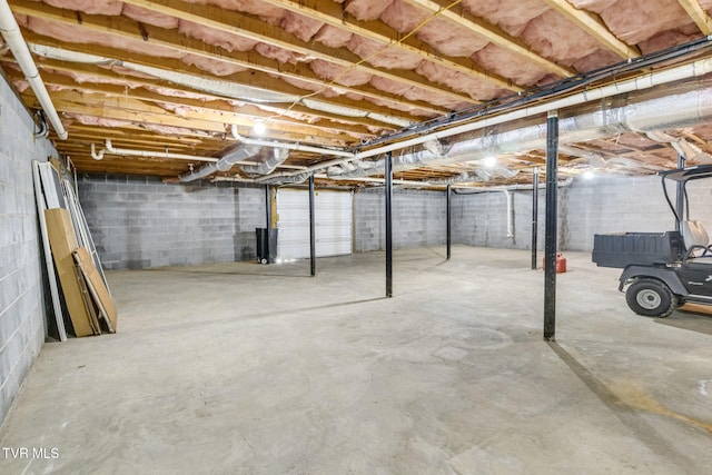 963 Beaver Creek Rd, Bluff City, TN 37618 - unfinished basement featuring concrete block wall