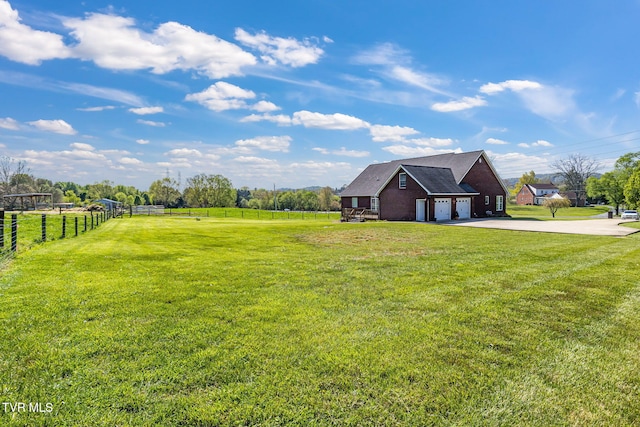 963 Beaver Creek Rd, Bluff City, TN 37618 - view of yard with fence, driveway, and a rural view