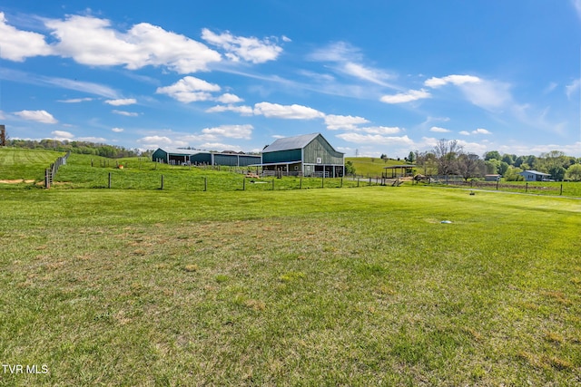 963 Beaver Creek Rd, Bluff City, TN 37618 - view of yard featuring fence, a barn, and an outdoor structure