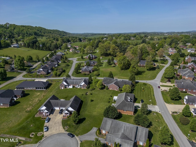 bird's eye view with a residential view