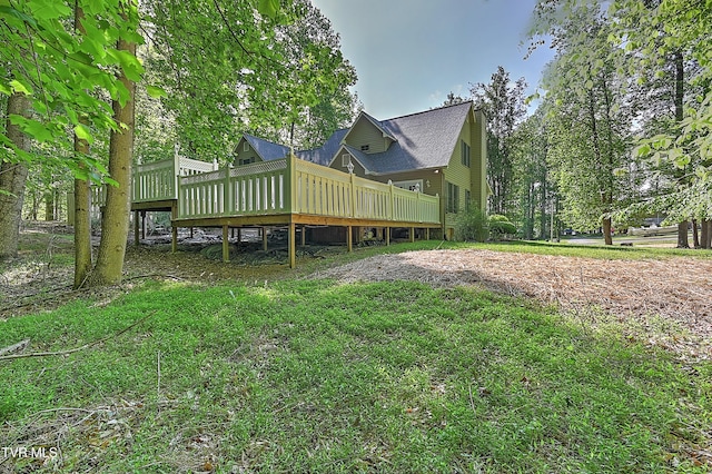 exterior space featuring a deck