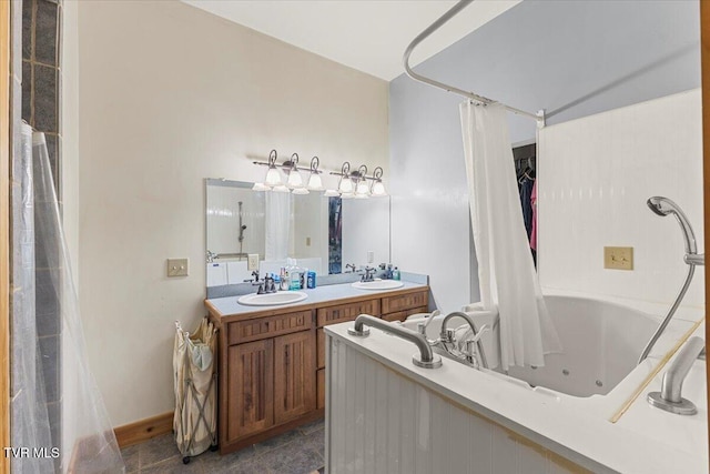 bathroom with vanity