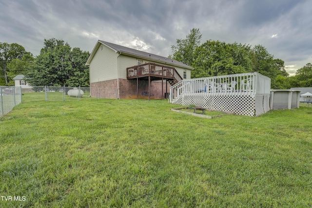115 Maple Ridge Dr, Jonesborough, TN 37659 - view of yard featuring a wooden deck