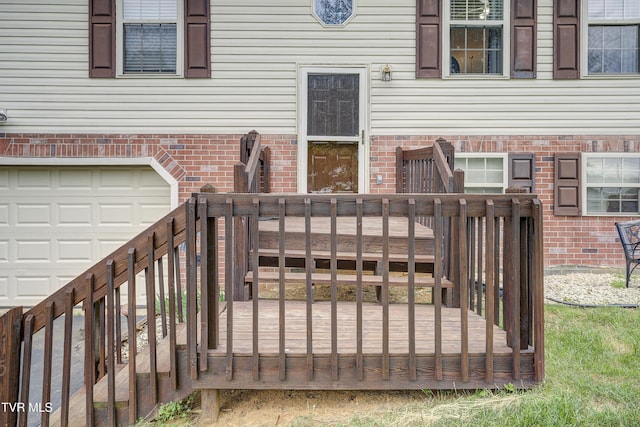 115 Maple Ridge Dr, Jonesborough, TN 37659 - wooden terrace featuring an attached garage