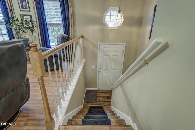 115 Maple Ridge Dr, Jonesborough, TN 37659 - entrance foyer with wood finished floors, stairs, and baseboards