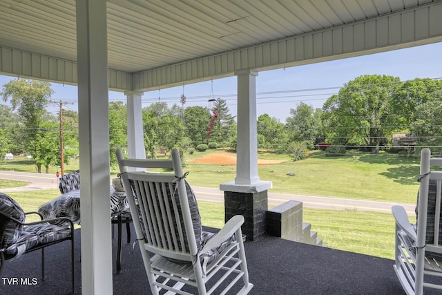 view of patio / terrace featuring covered porch