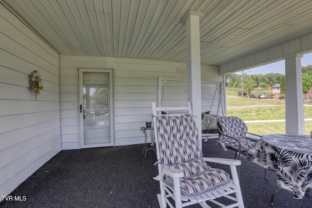 view of patio with covered porch