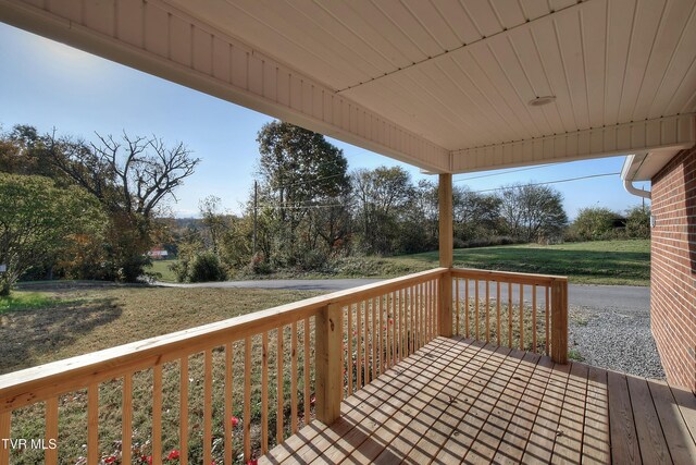 115 Rb Miller Rd, Limestone, TN 37681 - wooden deck with a yard