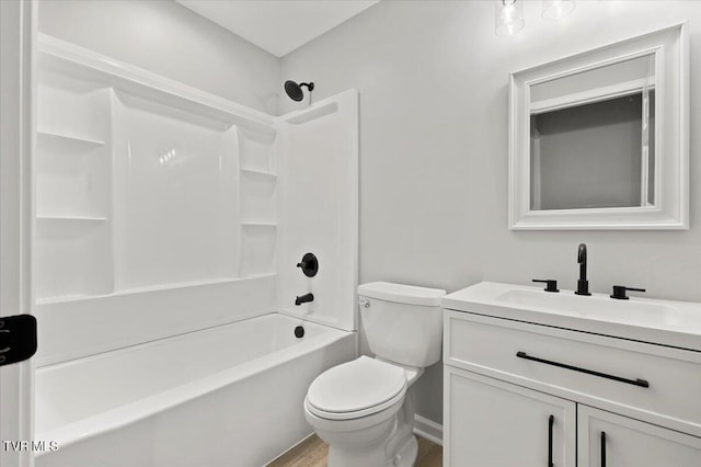 115 Rb Miller Rd, Limestone, TN 37681 - full bathroom featuring vanity, shower / bathing tub combination, wood finished floors, and toilet