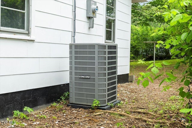 details with electric meter and cooling unit