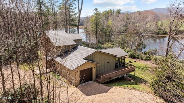 342 Ripshin Lake Rd, Roan Mountain, TN 37687 - aerial view featuring a water view and a forest view