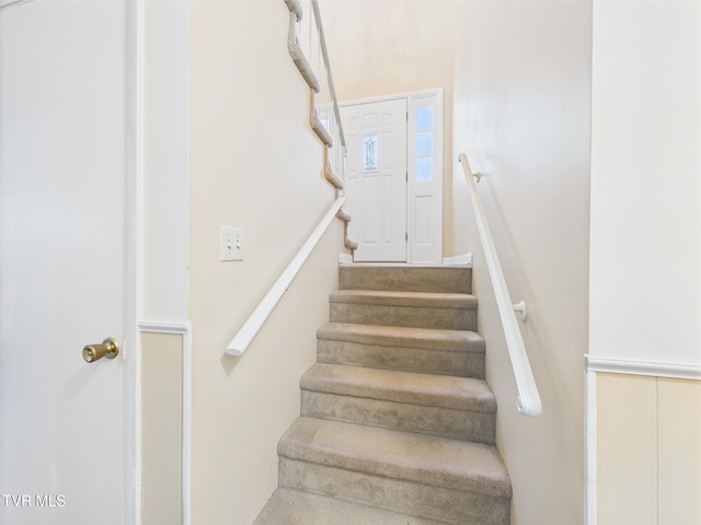 view of stairs