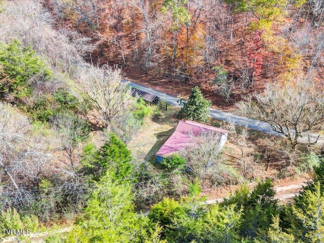 1200 Jackson Hollow Rd, Mosheim, TN 37818 - aerial view featuring a wooded view