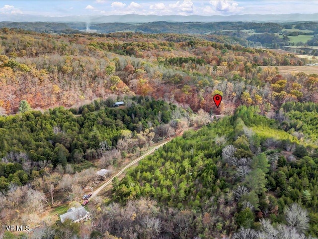1200 Jackson Hollow Rd, Mosheim, TN 37818 - birds eye view of property featuring a forest view