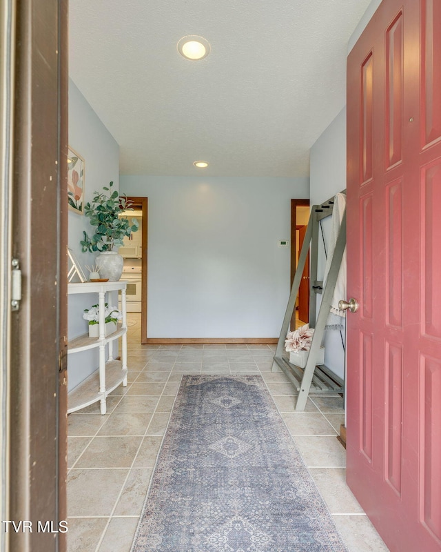 100 Periwinkle Pl Unit 100, Kingsport, TN 37660 - foyer featuring light tile patterned floors, stairs, recessed lighting, and baseboards