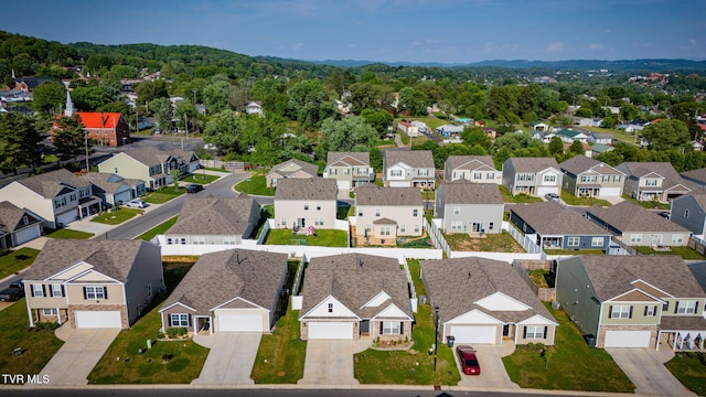 bird's eye view with a residential view