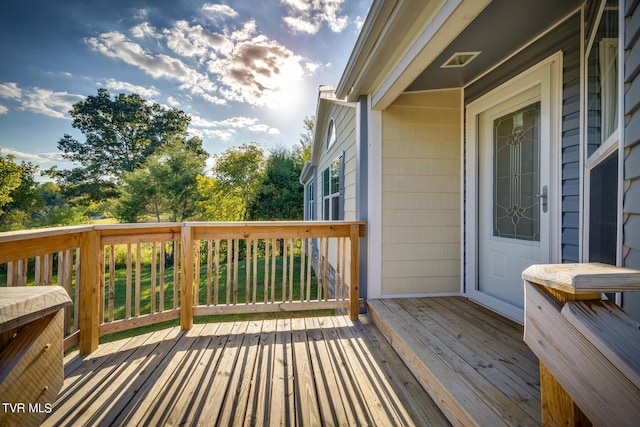 view of wooden terrace