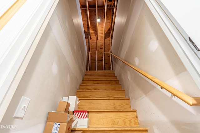 view of stairway