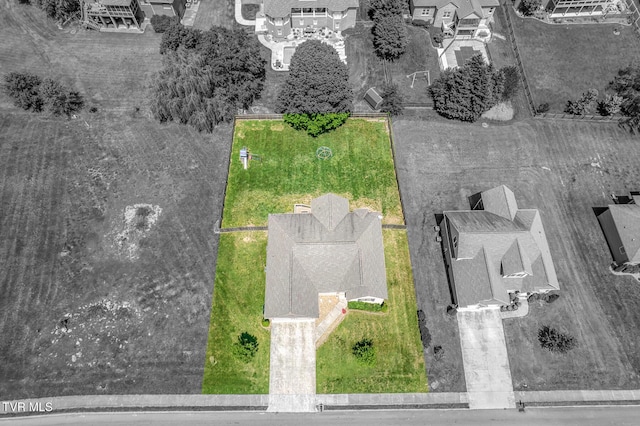 aerial view with a residential view