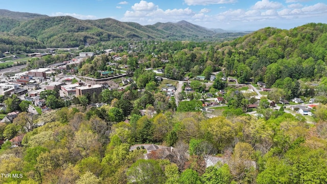 500 NW Ridge Ave, Norton, VA 24273 - aerial view of property and surrounding area featuring a forest and mountains