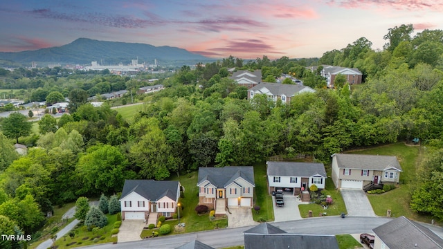 241 Stone Edge Cir, Kingsport, TN 37660 - bird's eye view featuring a residential view and a mountain view