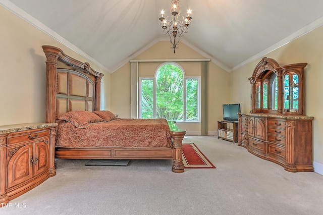 2304 Granite Dr, Johnson City, TN 37604 - carpeted bedroom with baseboards and vaulted ceiling
