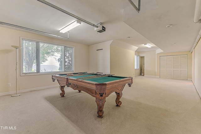2304 Granite Dr, Johnson City, TN 37604 - recreation room featuring pool table, baseboards, and carpet floors