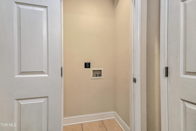 2304 Granite Dr, Johnson City, TN 37604 - laundry area with laundry area, tile patterned flooring, baseboards, hookup for a washing machine, and hookup for an electric dryer