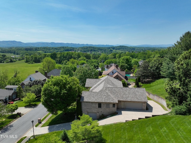 2304 Granite Dr, Johnson City, TN 37604 - bird's eye view with a mountain view