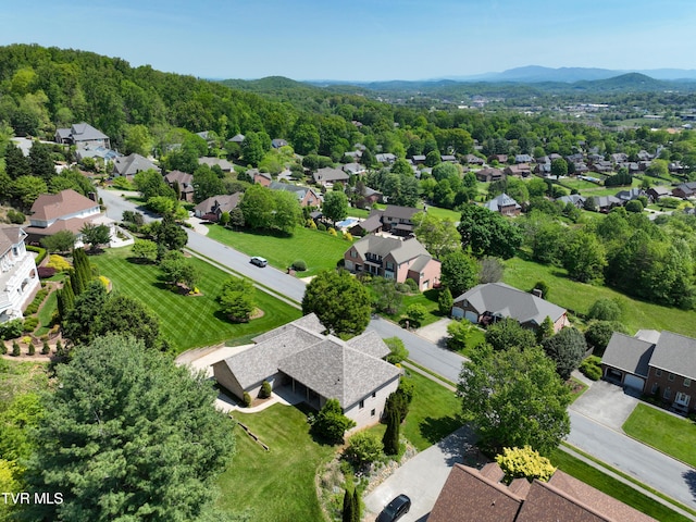 2304 Granite Dr, Johnson City, TN 37604 - drone / aerial view with a mountain view and a residential view