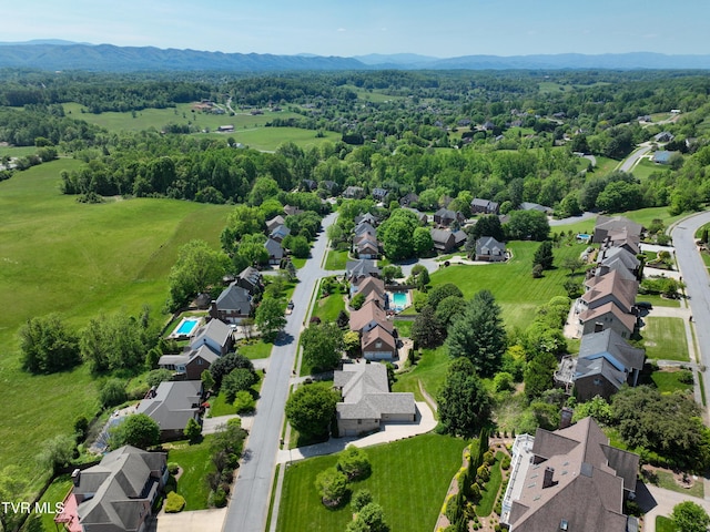 2304 Granite Dr, Johnson City, TN 37604 - drone / aerial view featuring a residential view and a mountain view