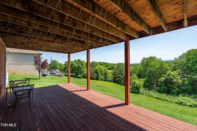 436 Headtown Rd, Jonesborough, TN 37659 - wooden terrace with a lawn