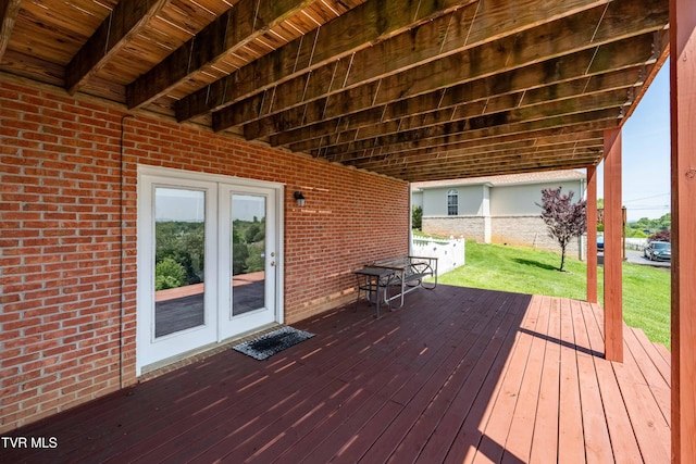 436 Headtown Rd, Jonesborough, TN 37659 - deck featuring a lawn and french doors
