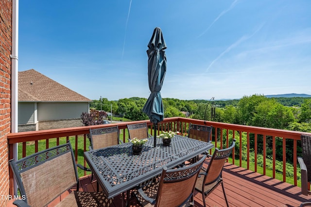 436 Headtown Rd, Jonesborough, TN 37659 - wooden terrace featuring outdoor dining space