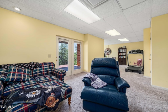 436 Headtown Rd, Jonesborough, TN 37659 - living area with a drop ceiling and carpet flooring