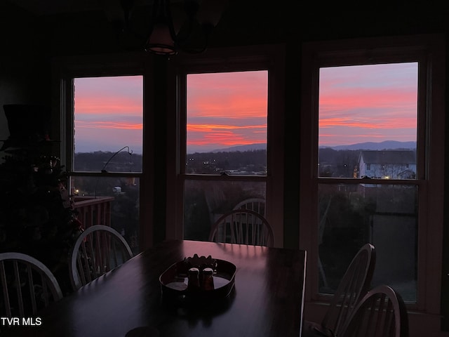 436 Headtown Rd, Jonesborough, TN 37659 - dining space with a mountain view and plenty of natural light
