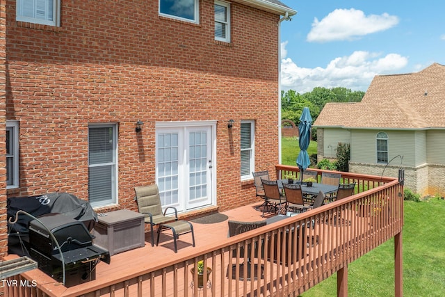 436 Headtown Rd, Jonesborough, TN 37659 - deck with outdoor dining area, a yard, and grilling area