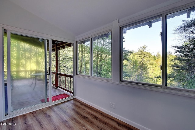 unfurnished sunroom with a healthy amount of sunlight