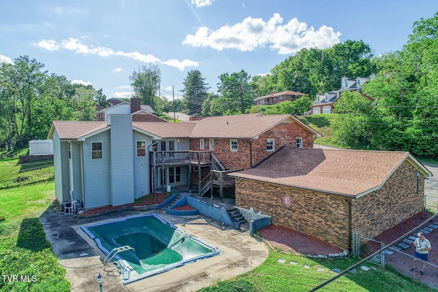 2653 Suffolk St, Kingsport, TN 37660 - view of swimming pool featuring stairs and a deck