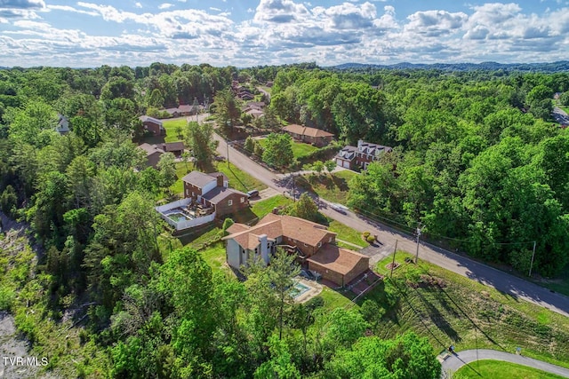 2653 Suffolk St, Kingsport, TN 37660 - aerial view of property and surrounding area featuring a heavily wooded area