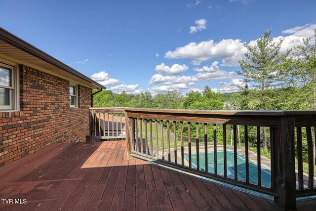 2653 Suffolk St, Kingsport, TN 37660 - deck featuring a swimming pool
