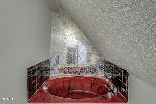 detailed view of a textured ceiling