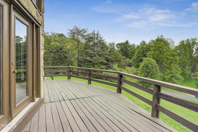 view of wooden deck