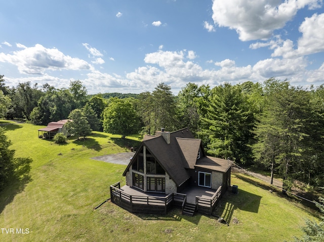 505 Duel Ln, Jonesborough, TN 37659 - aerial view of property and surrounding area featuring a forest