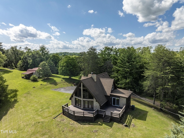 505 Duel Ln, Jonesborough, TN 37659 - view from above of property featuring a heavily wooded area