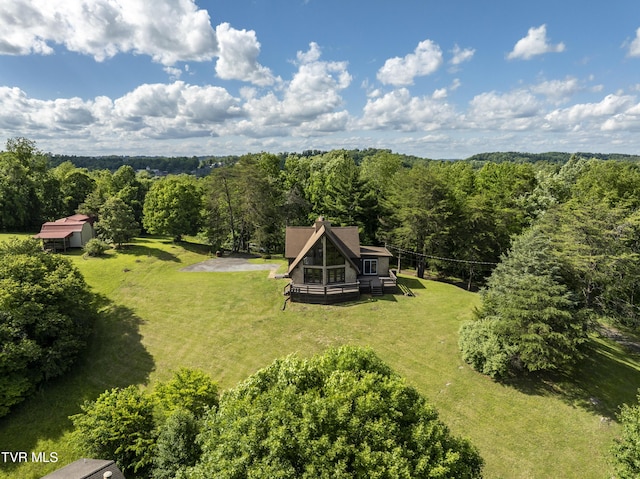 505 Duel Ln, Jonesborough, TN 37659 - aerial view of property and surrounding area featuring a heavily wooded area