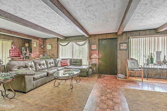 3851 Helen Henderson Hwy, Davenport, VA 24239 - living area featuring beamed ceiling