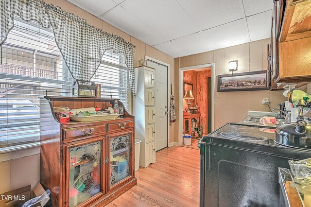 3851 Helen Henderson Hwy, Davenport, VA 24239 - kitchen featuring black electric range oven and light wood-type flooring