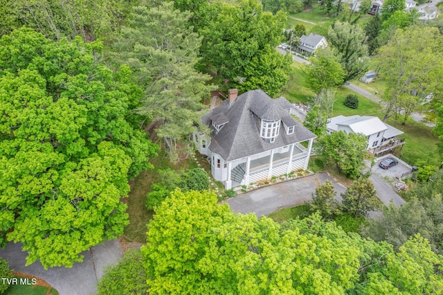 243 NW Mason Pl, Abingdon, VA 24210 - drone / aerial view featuring a forest view